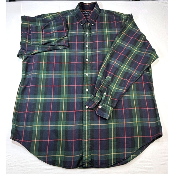Vintage Ralph Lauren, Plaid Button Down Shirt, Flannel, 90s, Sz XL-GUC - Picture 1 of 6